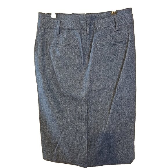 Vince Women denim midi skirt Cotton Fabric made in Italy Pockets Blue Size 8 New - Picture 2 of 13